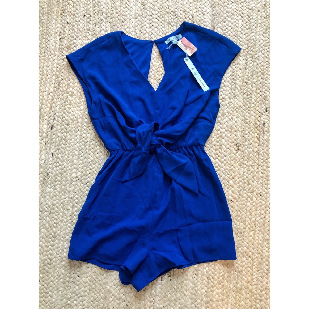 *25% OFF BUNDLES!* NWT Royal Blue Tie Front Romper